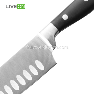 Couteau de chef Santoku 6 pouces avec manche en POM